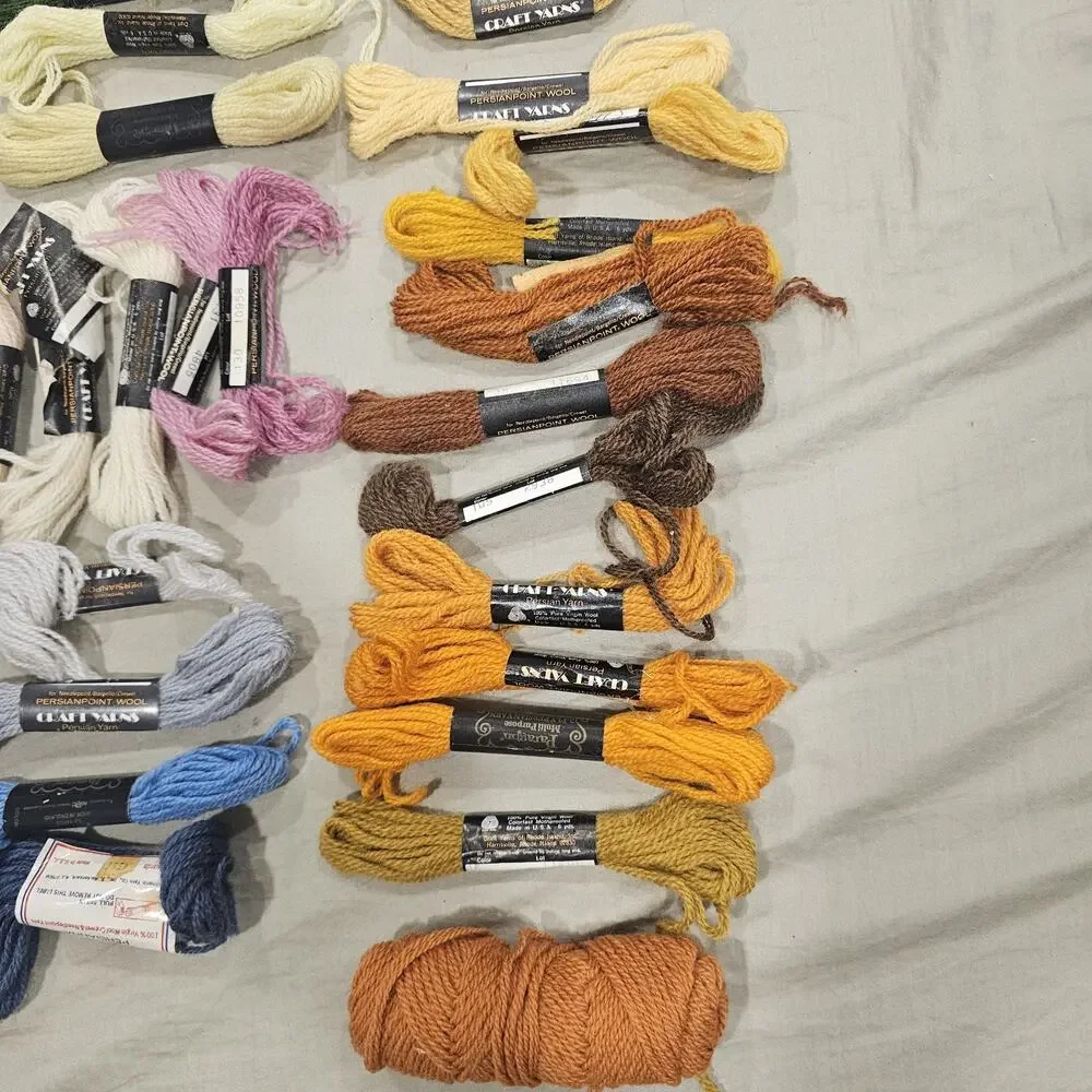 Lot of 26 Skeins of Persian Wool Yarn Needlepoint Vintage Fall Colors